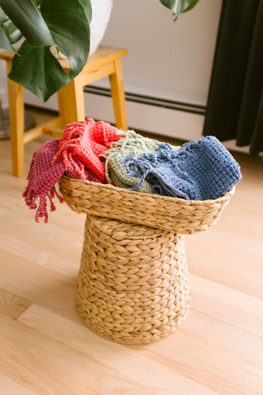 Waffle-Stone Washed-Hand Towel