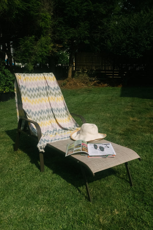 Zigzag Citrine, Jacquard-Woven Peshtemal